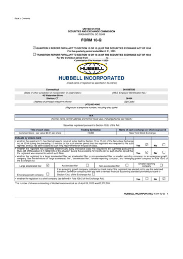 Thumbnail Hubbell 10-Q Quarterly Report FY2025 