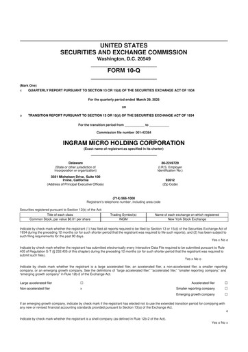 Vorschaubild Ingram Micro Holding Corporation 10-Q Quartalsbericht 2025 
