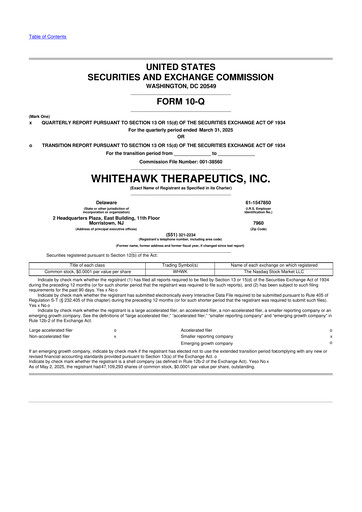 Miniature Aadi Bioscience 10-Q Rapport trimestriel 2025 