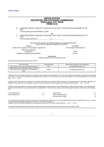 Thumbnail Faraday Future 10-Q Quarterly Report FY2025 