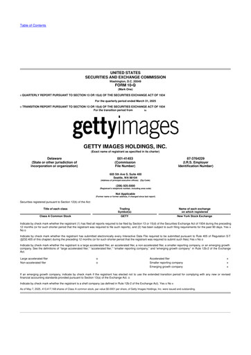 Miniature Getty Images 10-Q Rapport trimestriel 2025 