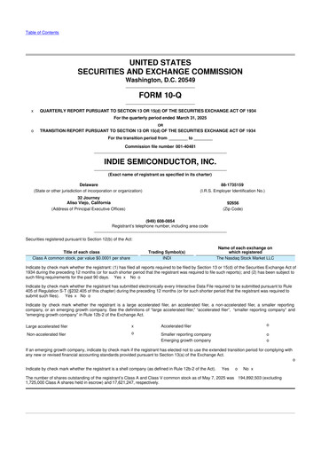 Thumbnail indie Semiconductor 10-Q Quarterly Report FY 