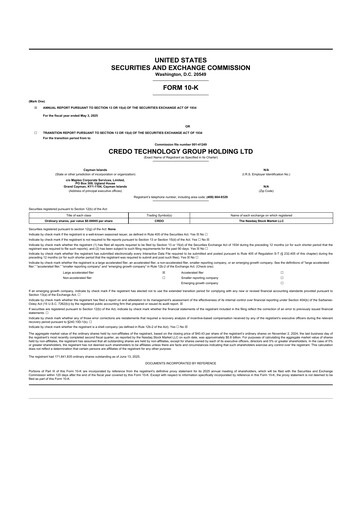 Vorschaubild Credo Technology 10-K Jahresbericht 2025
