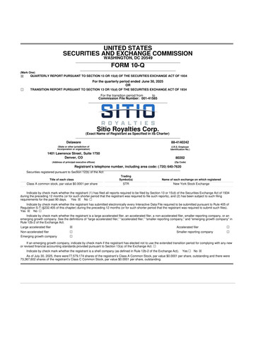 Vorschaubild Sitio Royalties 10-Q Quartalsbericht 2025 