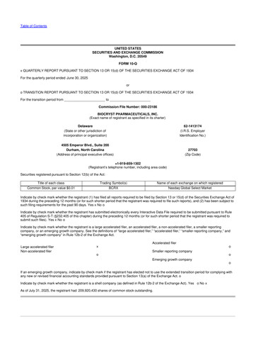 Thumbnail BioCryst Pharmaceuticals
 10-Q Quarterly Report FY2025 