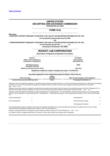 Vorschaubild Rocket Lab 10-Q Quartalsbericht 2025 