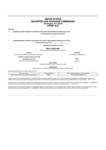 Thumbnail OPAL Fuels 10-Q Quarterly Report FY2025 