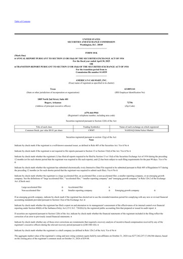 Thumbnail America's Car-Mart 10-K Annual Report 2025