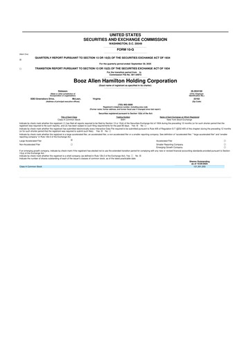 Thumbnail Booz Allen Hamilton
 10-Q Quarterly Report FY2026 