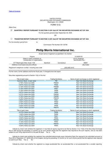 Vorschaubild Philip Morris International 10-Q Quartalsbericht 2025 