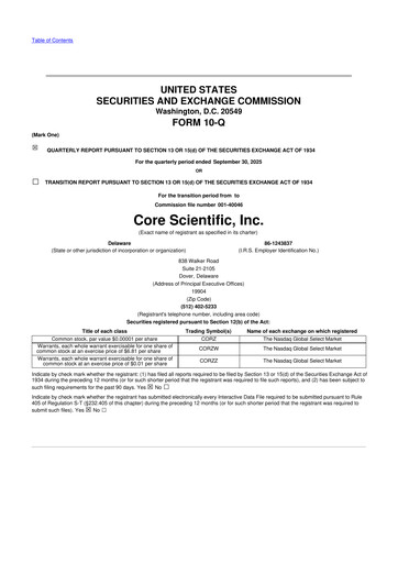 Thumbnail Core Scientific 10-Q Quarterly Report FY2025 