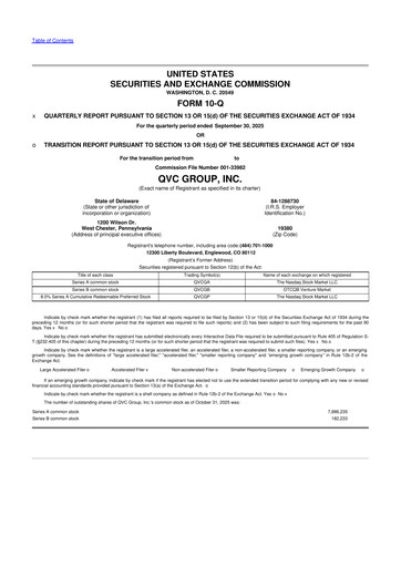 Thumbnail QVC Group 10-Q Quarterly Report FY2025 