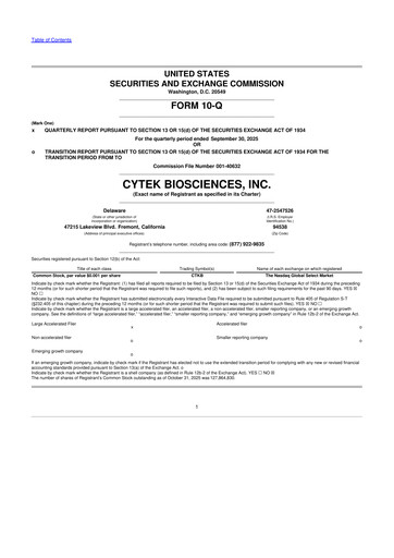Thumbnail Cytek Biosciences 10-Q Quarterly Report FY2025 