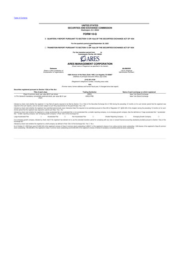Thumbnail Ares Management
 10-Q Quarterly Report FY2025 