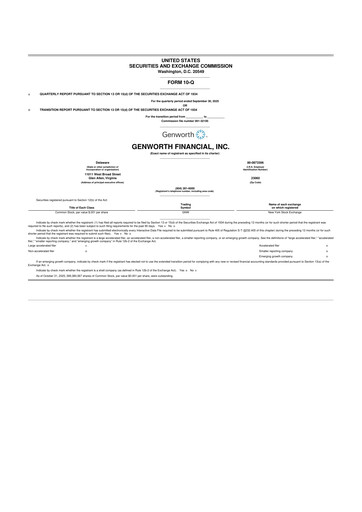 Thumbnail Genworth Financial
 10-Q Quarterly Report FY2025 
