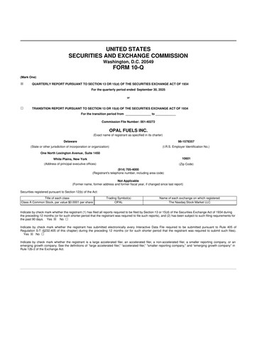 Thumbnail OPAL Fuels 10-Q Quarterly Report FY2025 