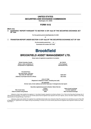 Thumbnail Brookfield Asset Management 10-Q Quarterly Report FY2025 