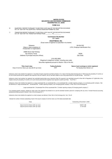 Thumbnail iHeartMedia
 10-Q Quarterly Report FY2025 