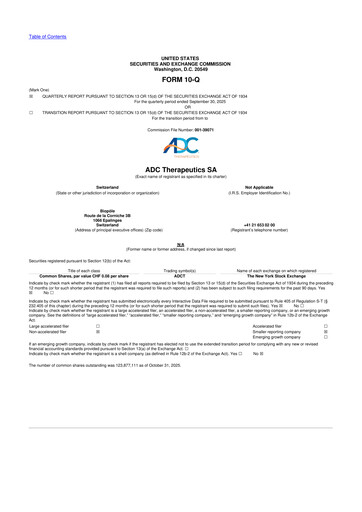 Miniature ADC Therapeutics 10-Q Rapport trimestriel 2025 