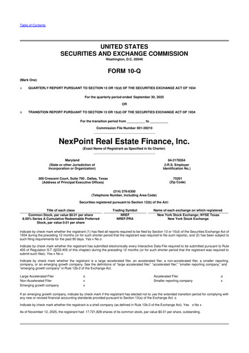 Thumbnail NexPoint Real Estate Finance 10-Q Quarterly Report FY2025 