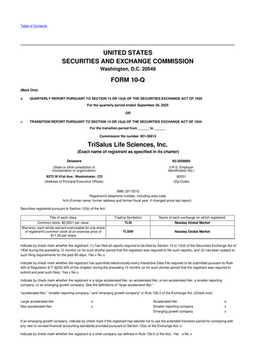 Thumbnail TriSalus Life Sciences 10-Q Quarterly Report FY2025 