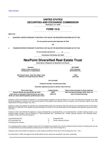 Thumbnail NexPoint Diversified Real Estate Trust 10-Q Quarterly Report FY2025 