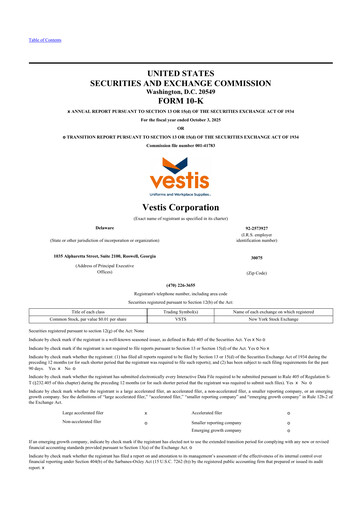 Thumbnail Vestis 10-K Annual Report 2025