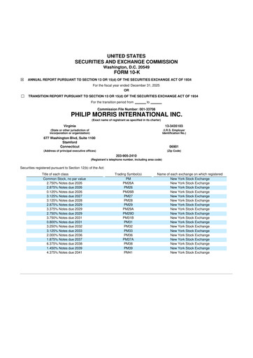 Thumbnail Philip Morris International 10-K Annual Report 2025