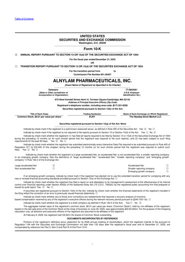 Thumbnail Alnylam Pharmaceuticals
 10-K Annual Report 2025