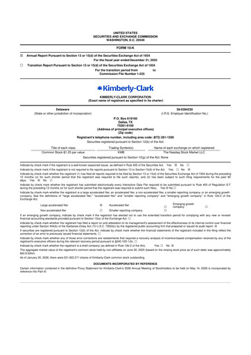 Thumbnail Kimberly-Clark 10-K Annual Report 2025