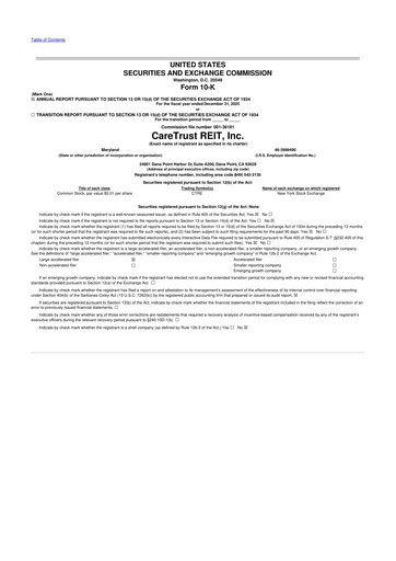 Thumbnail CareTrust REIT
 10-K Annual Report 2025