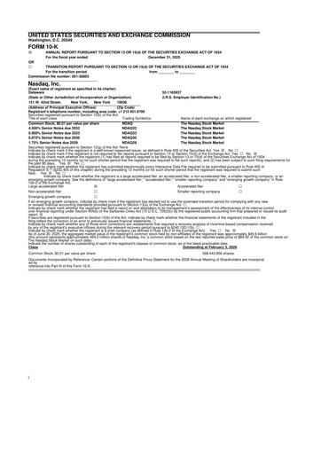 Vorschaubild Nasdaq 10-K Jahresbericht 2025
