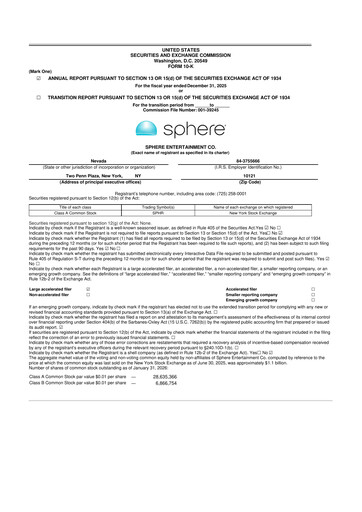 Thumbnail Sphere Entertainment 10-K Annual Report 2025