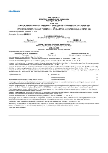 Thumbnail T. Rowe Price
 10-K Annual Report 2025