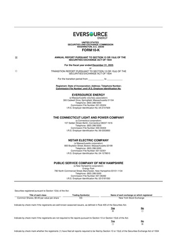Thumbnail Eversource Energy 10-K Annual Report 2025