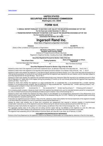 Thumbnail Ingersoll Rand 10-K Annual Report 2025