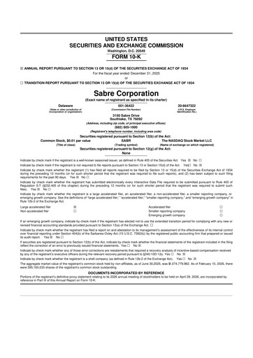 Thumbnail Sabre 10-K Annual Report 2025