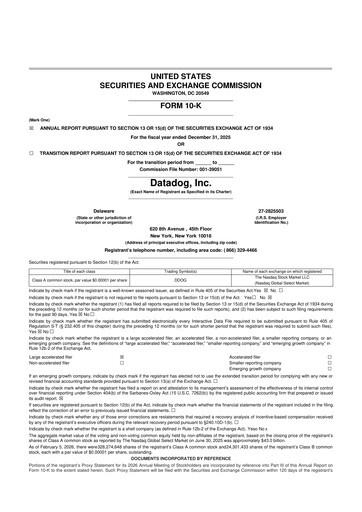 Thumbnail Datadog 10-K Annual Report 2025