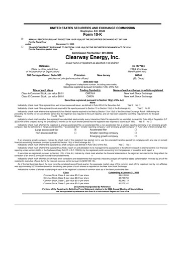 Thumbnail Clearway Energy
 10-K Annual Report 2025