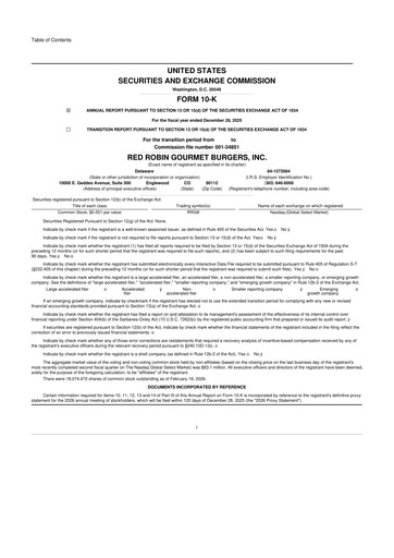 Thumbnail Red Robin
 10-K Annual Report 