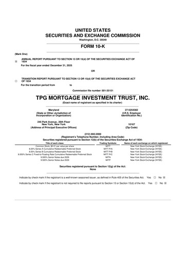 Thumbnail TPG Mortgage Investment Trust 10-K Annual Report 