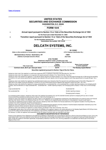 Thumbnail Delcath Systems 10-K Annual Report 2025