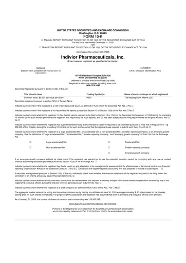Thumbnail Indivior PLC 10-K Annual Report 