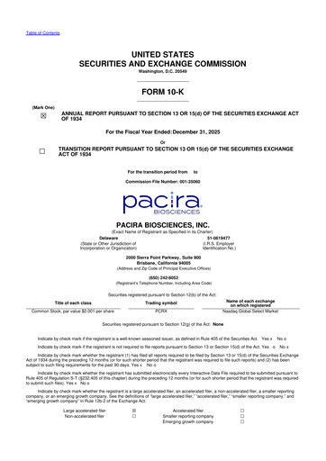 Vorschaubild Pacira Biosciences
 10-K Jahresbericht 2025