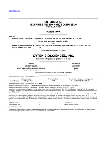 Thumbnail Cytek Biosciences 10-K Annual Report 2025