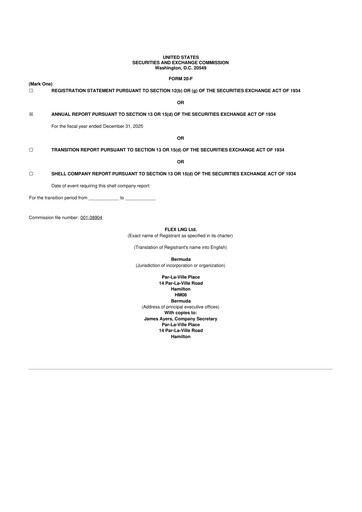 Vorschaubild Flex LNG 20-F Jahresbericht 2025
