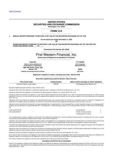 Thumbnail First Western Financial 10-K Annual Report 2025