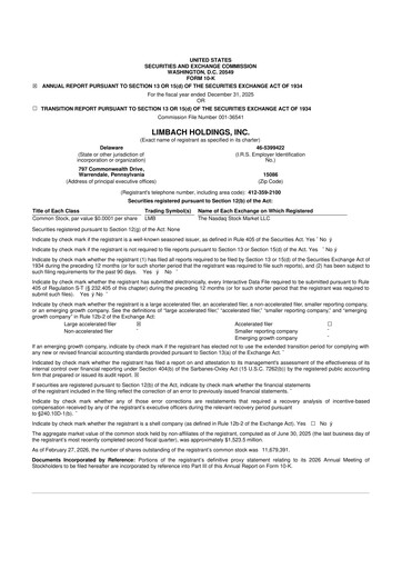 Thumbnail Limbach Holdings 10-K Annual Report 2025