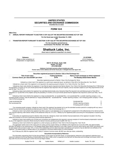 Thumbnail Shattuck Labs 10-K Annual Report 2025