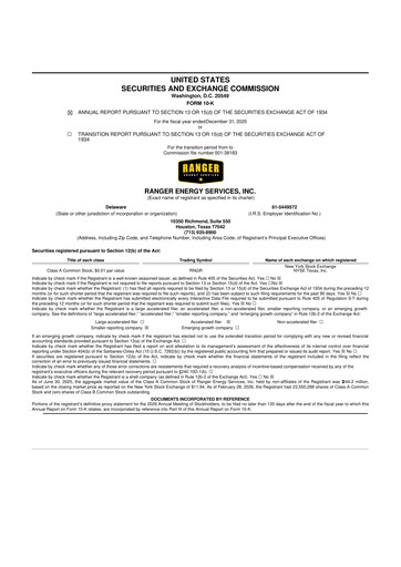 Thumbnail Ranger Energy Services 10-K Annual Report 2025